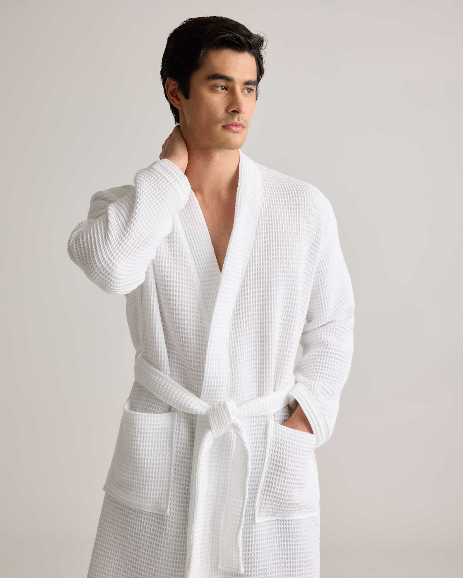Organic Turkish Waffle Robe in Ivory