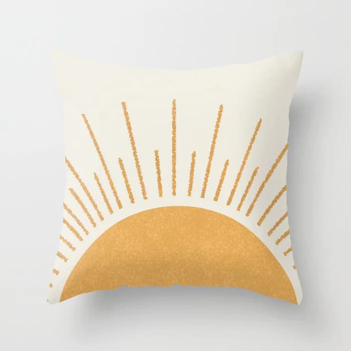 Sunshine Everywhere Throw Pillow by MoonlightPrint | Society6