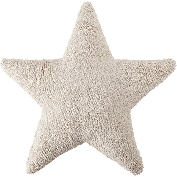 Star Washable Pillow, Beige - Lorena Canals Decorative Pillows & Throws | Maisonette